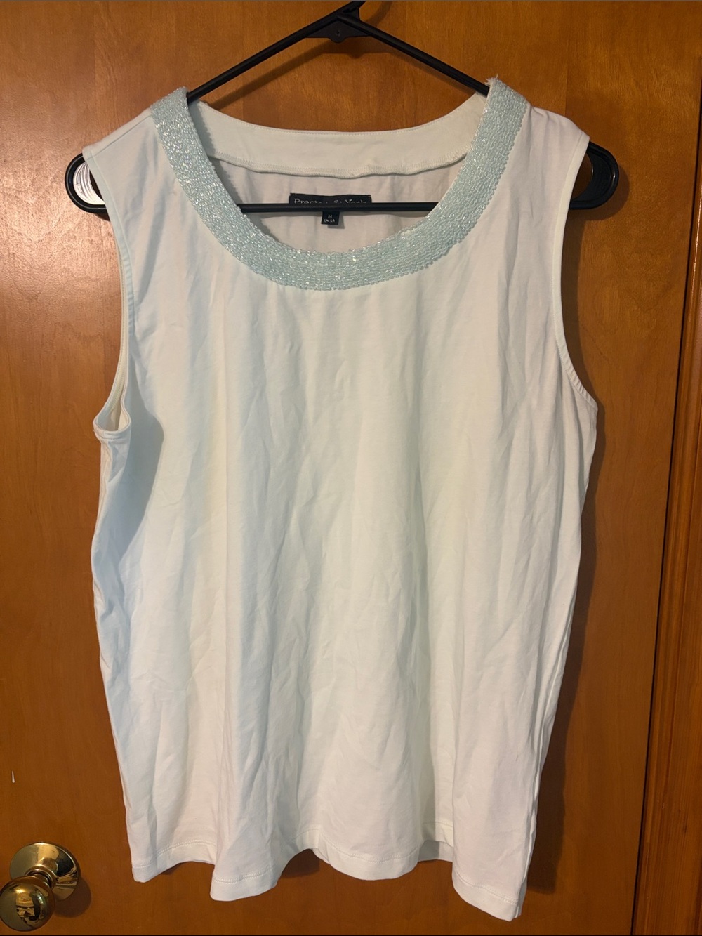 Preston & York Tank with Beaded Neckline
